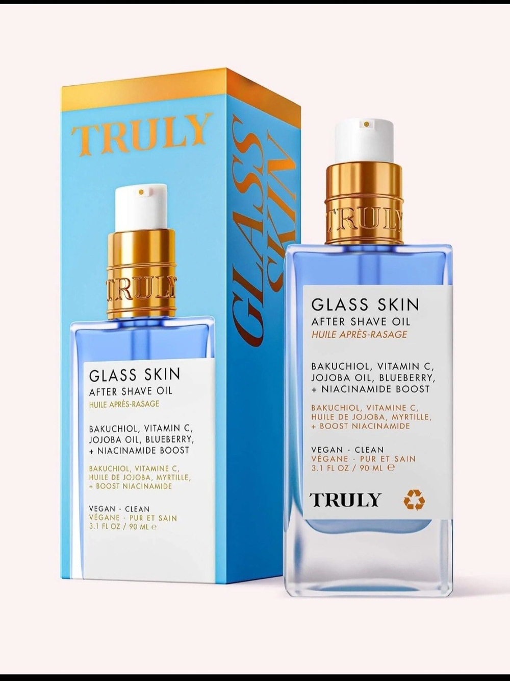 TRULY Glass Skin After Shave Oil — Blue & Gold